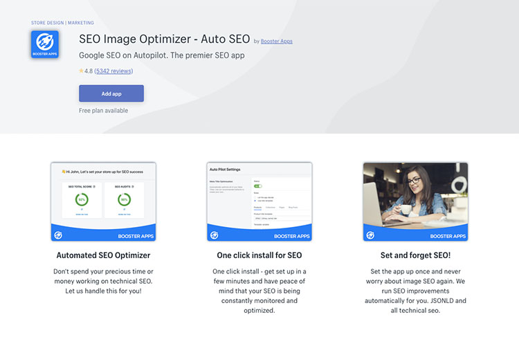Free Shopify App SEO image optimizer for driving traffic
