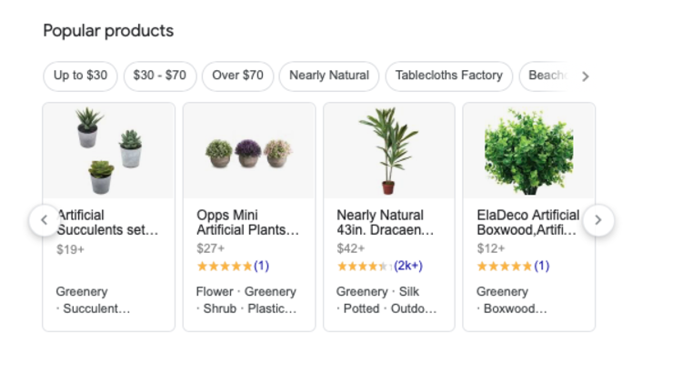 google shopping ad example