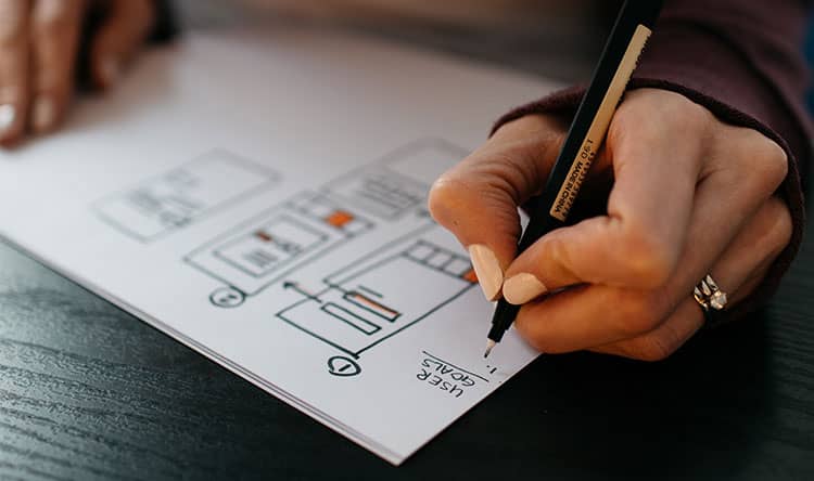 website design sketch