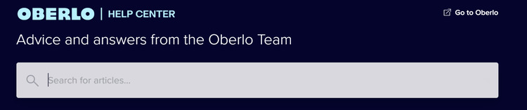 oberlo help search