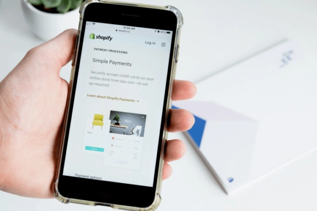 shopify on mobile