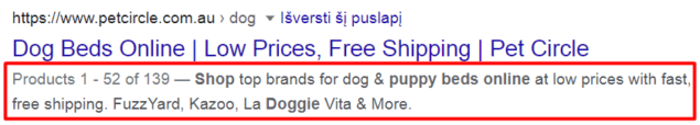 meta description example
