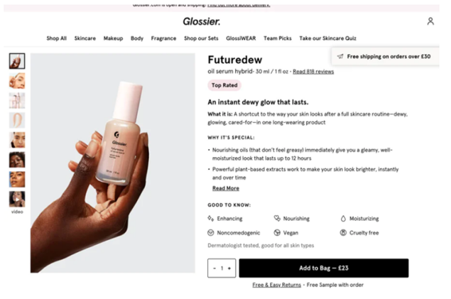 glossier